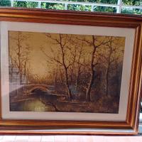 "Paesaggio", dipinto originale del 20 secolo