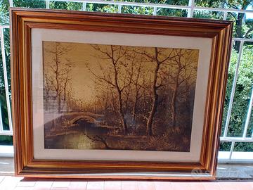 "Paesaggio", dipinto originale del 20 secolo