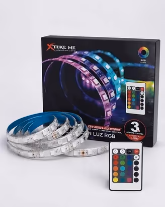 Striscia LED RGB 3m Telecomando Alimentatore
