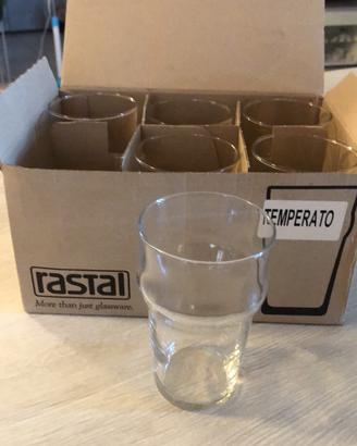 24 bicchieri  vetro temperato rastal 4 scatole x6