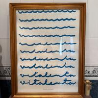 Poster Santomanifesto Vita Lenta + cornice vintage