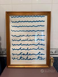 Poster Santomanifesto Vita Lenta + cornice vintage