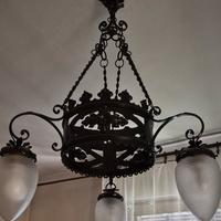 lampadario ferro battuto