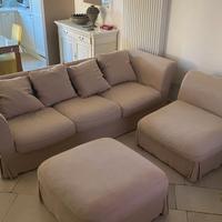 Divano letto  + poltrona + pouf Maisons du Monde