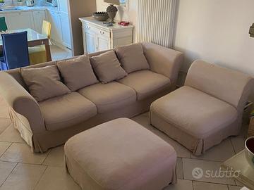 Divano letto  + poltrona + pouf Maisons du Monde