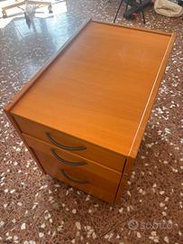 Cassettiera da ufficio con rotelle, 3 cassetti