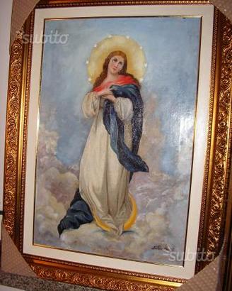 Antico quadro olio su tela