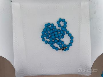 Collana NUOVA – Perle Azzurro Intenso, Piccole
