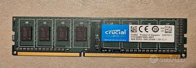 RAM Crucial 4GB DDR3L 1600 MHz PC3L-12800 UDIMM