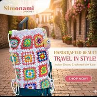 Sacca grenny realizzata a mano all' uncinetto 