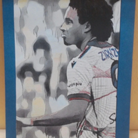 Poster artigianale Joshua Zirkzee Bologna