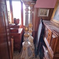 candelabbri antichi legno 