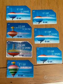 Lotto 7 Schede Telefoniche set Trottole