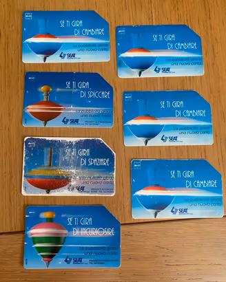 Lotto 7 Schede Telefoniche set Trottole
