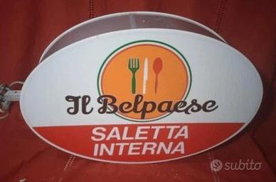 insegna bifacciale anni 70