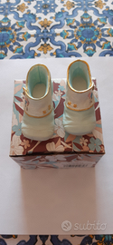 Coppia scarpine neonato in porcellana