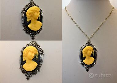 Splendida collana con cammeo