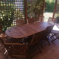 Tavolo da giardino e 10 sedie