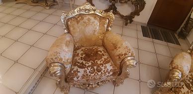 poltrona vintage in stile barocco veneziano 