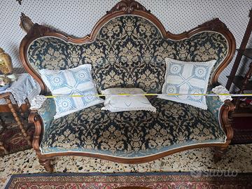 DIVANO + 2 SEDIE Stile Luigi Filippo  XIX Secolo