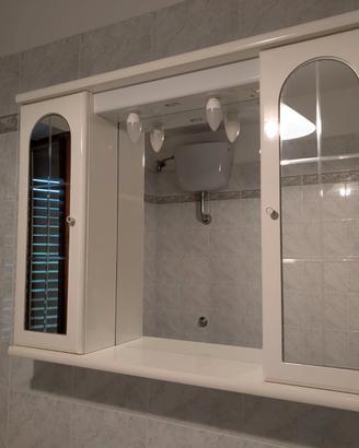 Mobile/specchio da bagno con ante e illuminazione