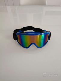 Maschera Motocross/sci/snowboard Blu Nuova