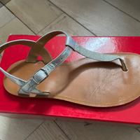 Sandalo glitter argento