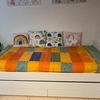 Letto, con secondo  letto estraibile e materassi