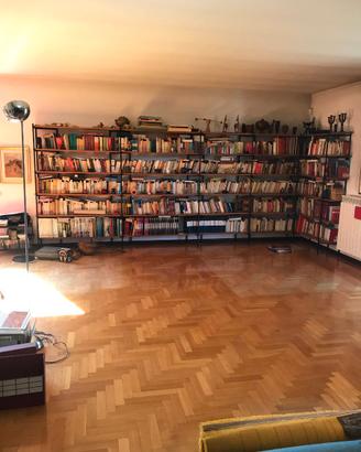 Libreria con tavole di teak naturale massello '50