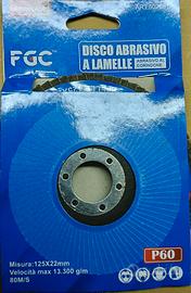 Disco abrasivo a lamelle FGC P60 - 125x22mm nuovo