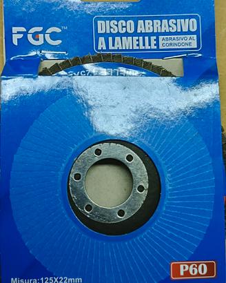 Disco abrasivo a lamelle FGC P60 - 125x22mm nuovo