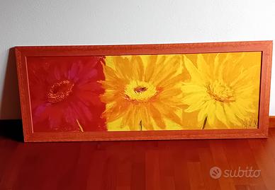 Quadro dipinto a mano su compensato senza vetro