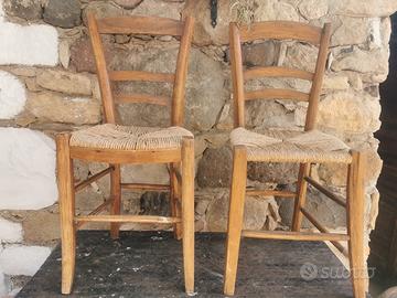 2 sedie fatte da artigiano Sardo