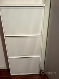 N.3 mobiletti portascarpe  misura 103x40 alluminio