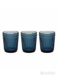 Tognana Dorico Vetro blu set 3 Bicchieri 300 CC
