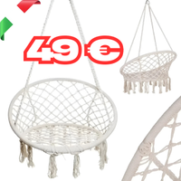 Amaca Poltrona Pensile Sospesa A Dondolo Corda Pro