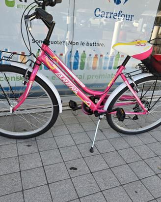 bicicletta rosa da donna nuovissima con accessori