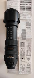Sigma 50-500mm attacco Nikon
