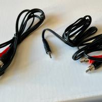 2 Cavi Stereo Jack a 2 RCA 1metro