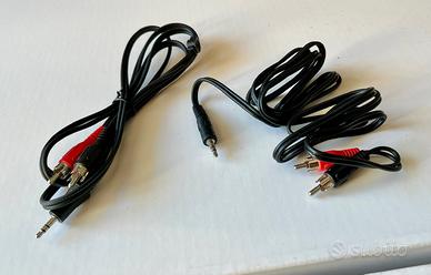 2 Cavi Stereo Jack a 2 RCA 1metro
