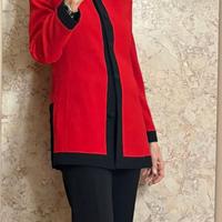 giacca donna rossa di sartoria