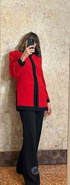 giacca donna rossa di sartoria