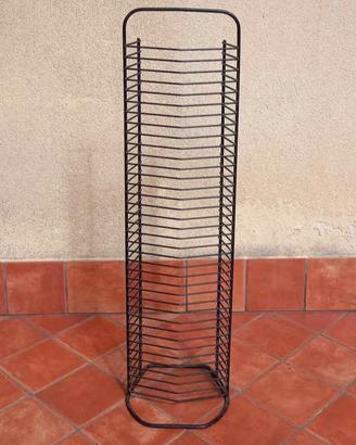 ESPOSITORE PORTA DVD A COLONNA IN FERRO NERO