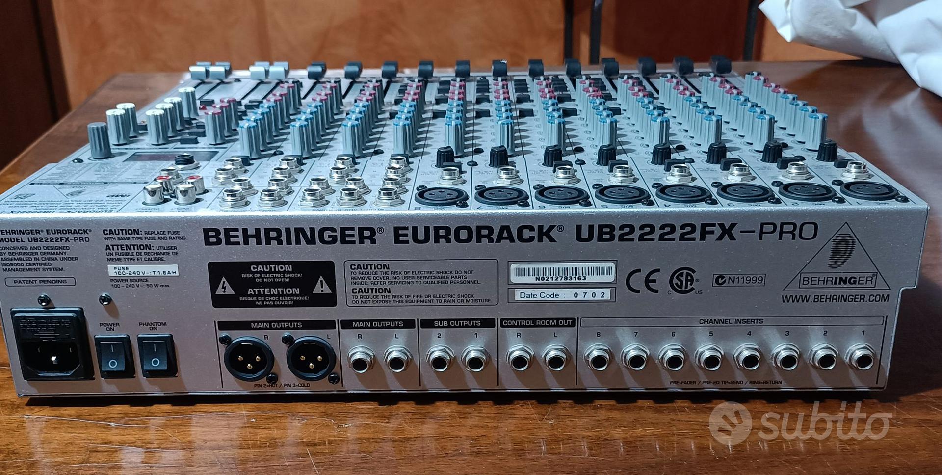 BEHRINGER UB2222FX-PRO 16チャンネルミキサー （BEHRINGER