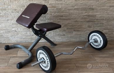 Panca scott pro-form c600 + ez 120cm + 40kg ghisa