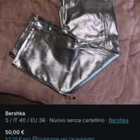 Pantaloni Bershka Argento