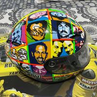 Casco agv gp-tech valentino rosso autografato
