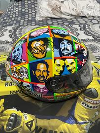 Casco agv gp-tech valentino rosso autografato