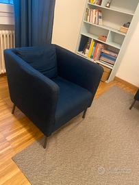 Poltrona blu/ coppia di poltrone blu