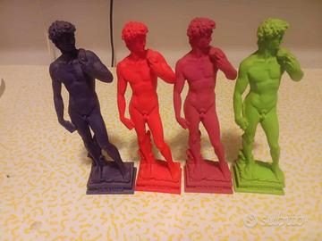 statuette David colorate